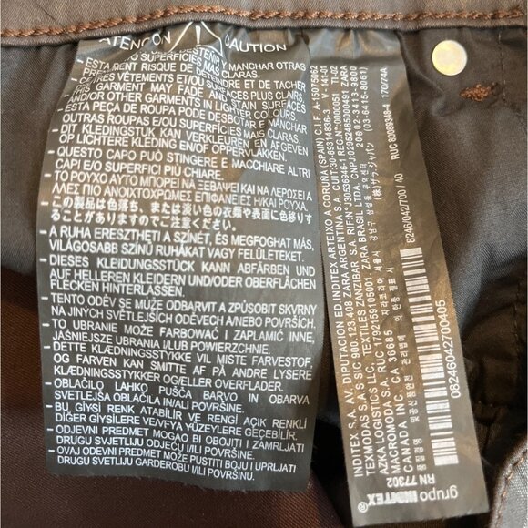 Zara Womens Dreed Flare Pants Size 8 Black 76j - Picture 7 of 7